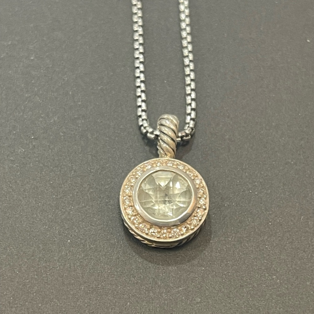 DAVID YURMAN Prasiolite Diamond Necklace